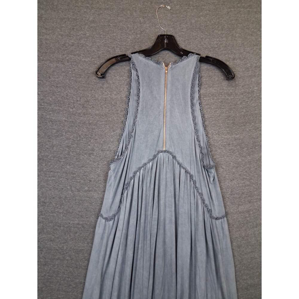 POL Womens Dress L Blue Babydoll Maxi Ethereal Whimsical Fairy Grunge Romantic - Picture 8 of 10